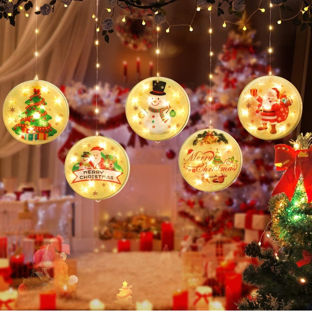 LED Christmas Decorations String Lights, 5 Pieces (Warm White)